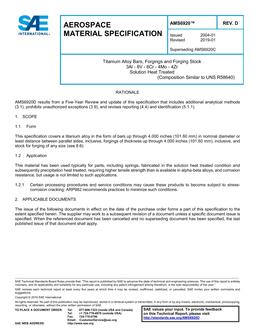 SAE AMS6920 Revision D