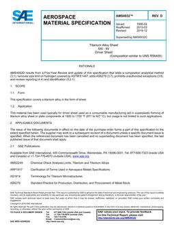 SAE AMS4932 Revision D