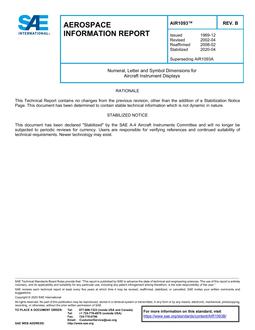 SAE AIR1093 Revision B