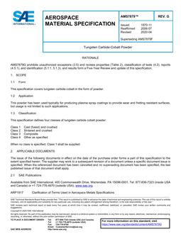 SAE AMS7879 Revision G