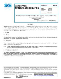 SAE AMS5613 Revision S