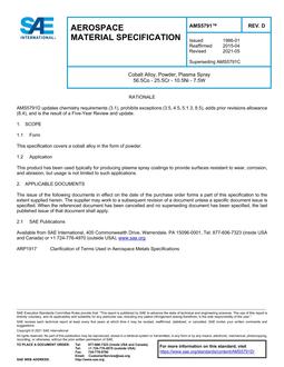 SAE AMS5791 Revision D