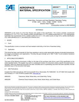 SAE AMS5587 Revision G