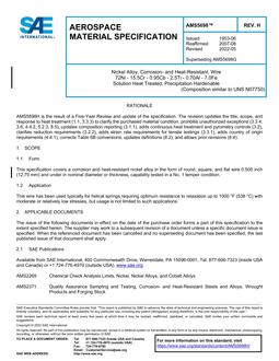 SAE AMS5698 Revision H